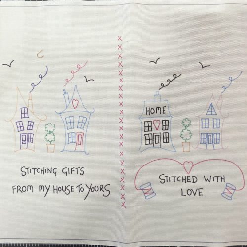 Stitching friends stitchery panel