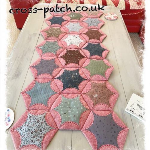 Cross patch big hexie flower templates