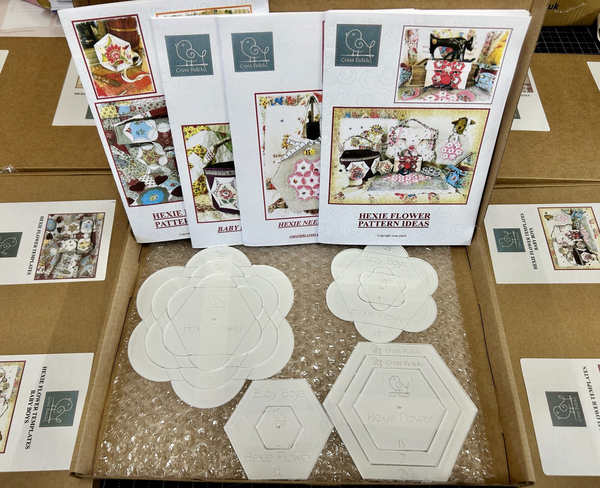 Hexie Flower Family Template Set