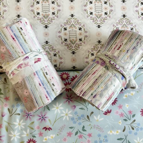 Jam roly-poly- pretty flowers, bees and butterflies