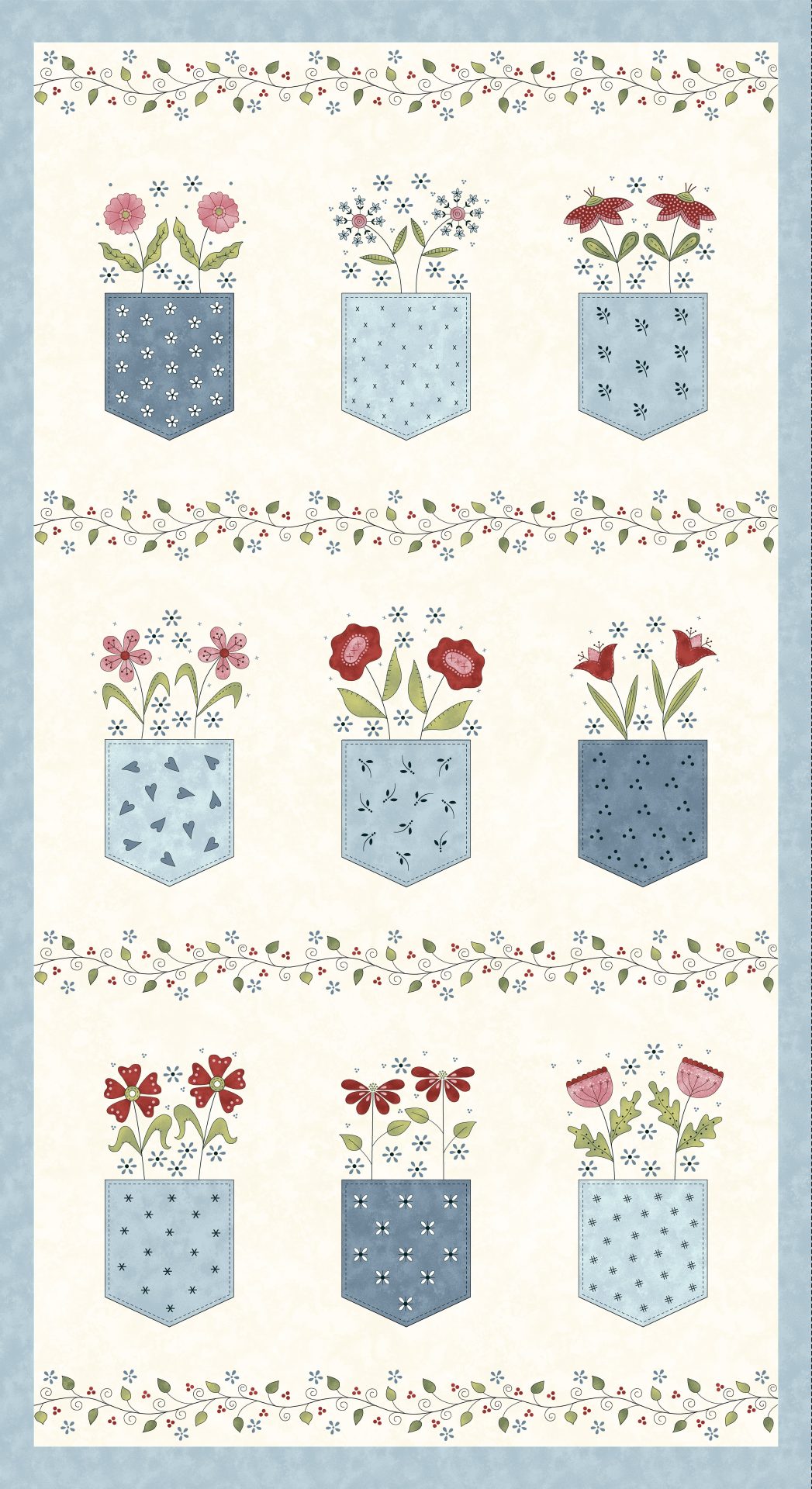 Redberry Lane fabric- red stripe - Image 2