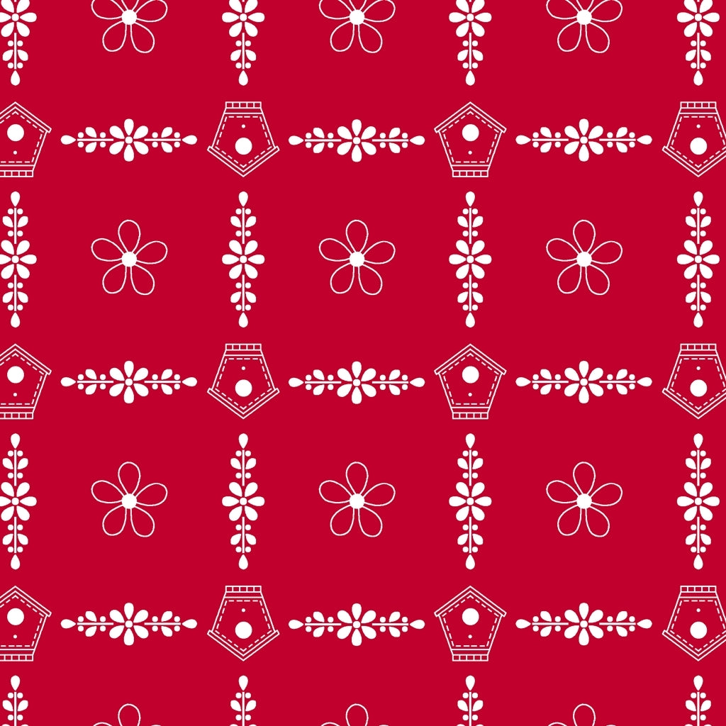 Redberry Lane fabric- red stripe - Image 4